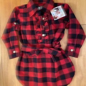 Black and  red toddler dress